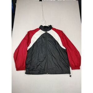 Graphite Sport Windbreaker Jacket Mens XL Red Black‎ Athletic Athleisure Active